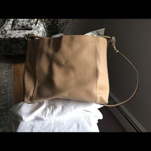 Coach soft beige leather Satchel bag.
